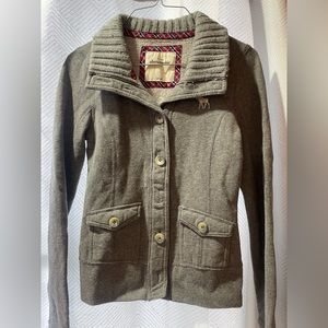 Abercrombie kids - size large - grey - button up - sweat shirt